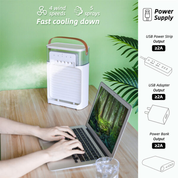 3 Speed Motor Mist Fan Freeze Water Air Cooler - Image 5